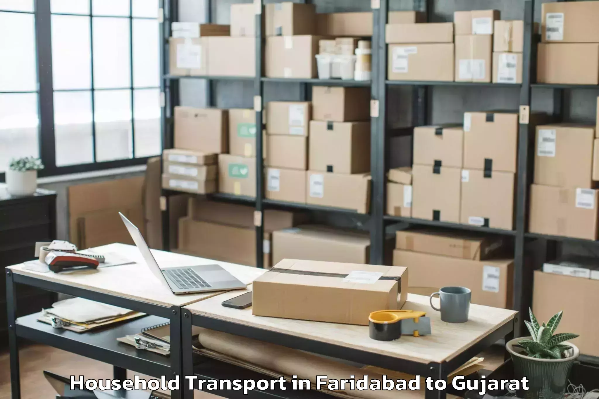 Reliable Faridabad to Kandla Household Transport